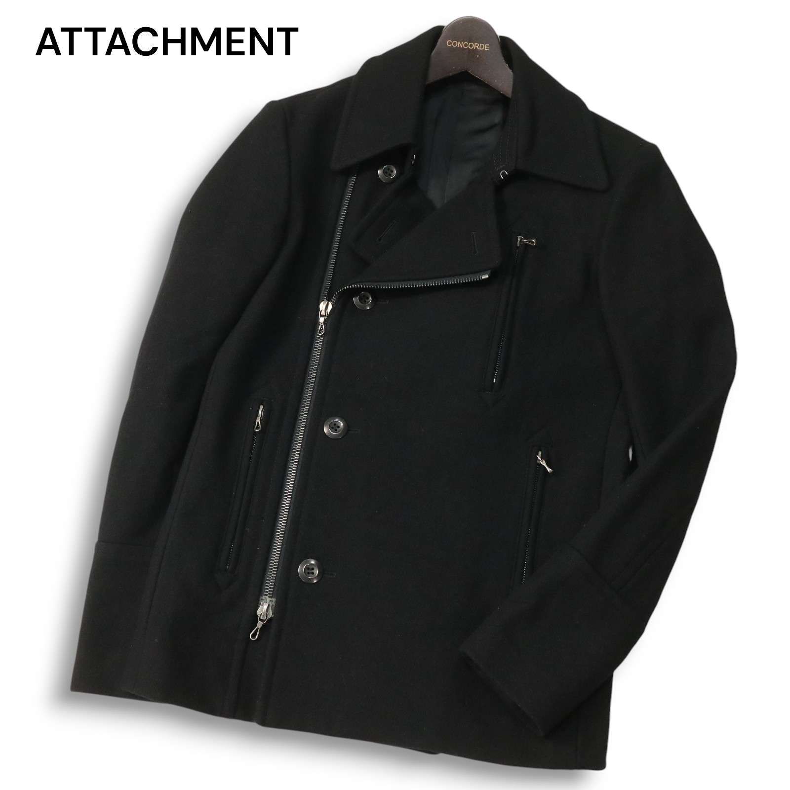 2025年のクリスマス ATTACHMENT アタッチメント 秋冬 ジップデザイン☆ ウール ジャケット・アウター