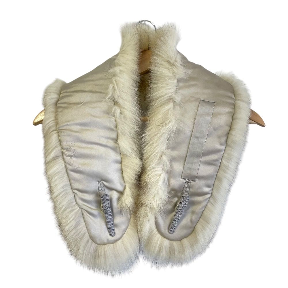 SAGA FOX フォックスファーショール ホワイト ☆毛皮 SAGA FOX サガ