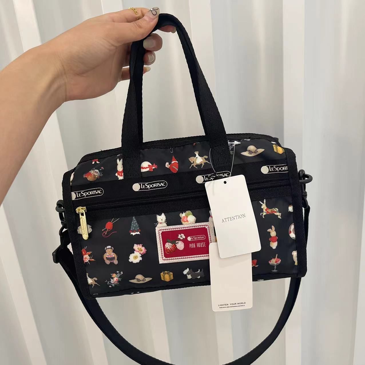 Lesportsac レスポートサック ショルダーバッグ ハンドバッグ カジュアルバッグ 通勤通学 3547 クリスマス・ベアー