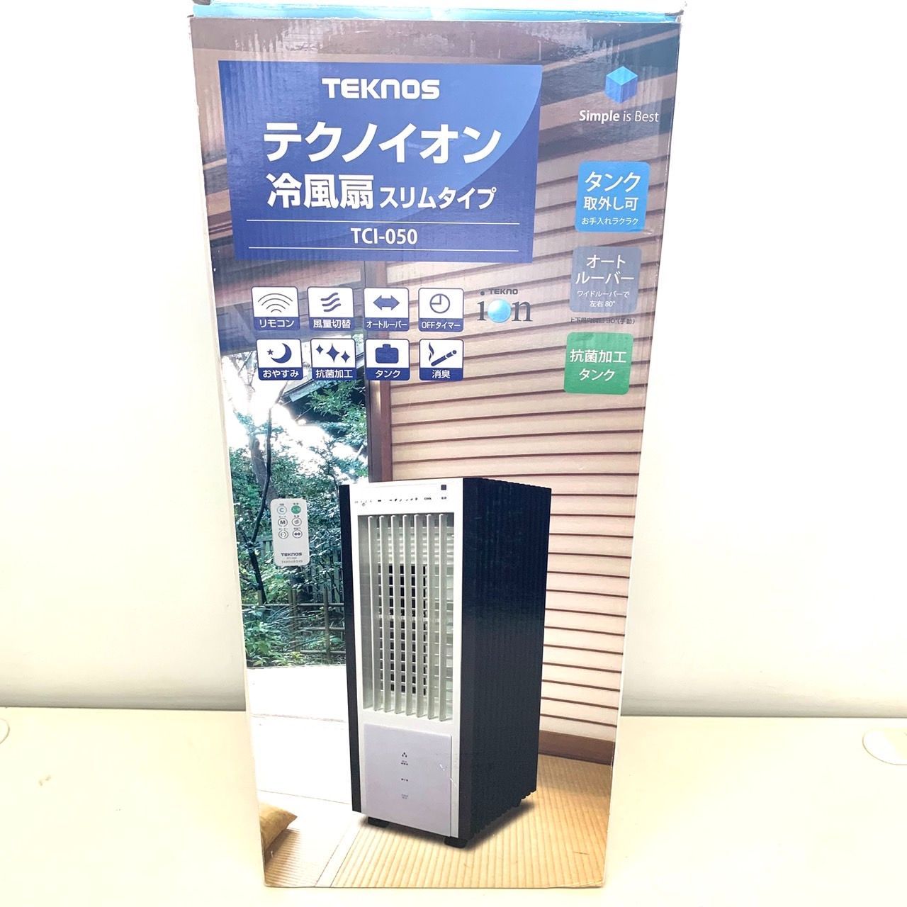 中古品】TEKNOS テクノイオン 冷風扇 スリムタイプ TCI-050