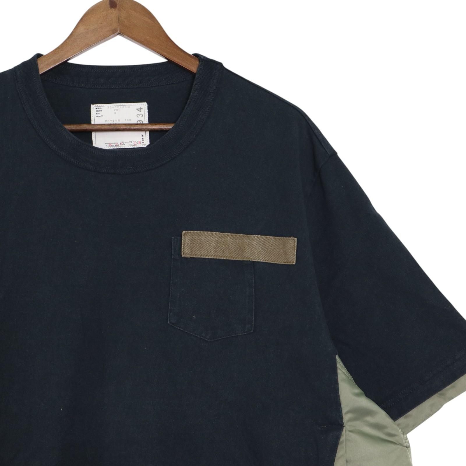 sacai サカイ ドッキングクルーネックTシャツ＊