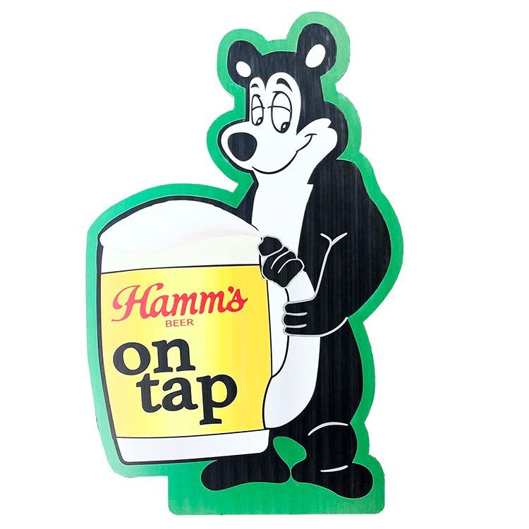 看板 プロモーショナル ウッドボード BEAR 幅47.6×高さ75cm MDF製 店舗 ガレージ インテリア キャラクター アメリカ雑貨 アメリカン雑貨