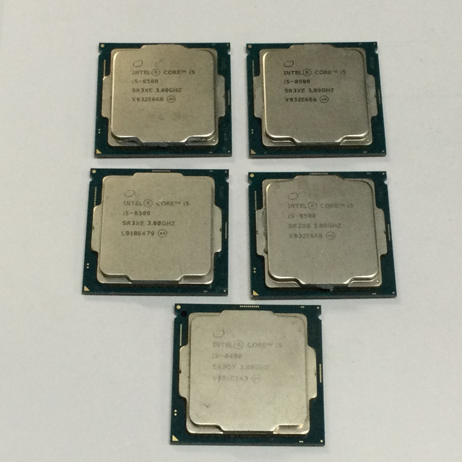 ⑨ INTEL Core i5-8500 / Core i5-8400 計5枚セット CPUまとめ売り