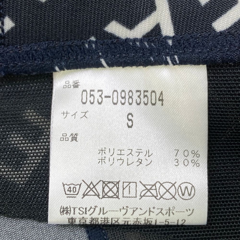 サイズ：S PEARLY GATES パーリーゲイツ ×CW-X レギンスパンツ ロゴ総柄 ネイビー系 [240101491302] ゴルフウェア レディース ストスト サイズ：S PEARLY GATES パーリーゲイツ ×CW-X レギンスパンツ