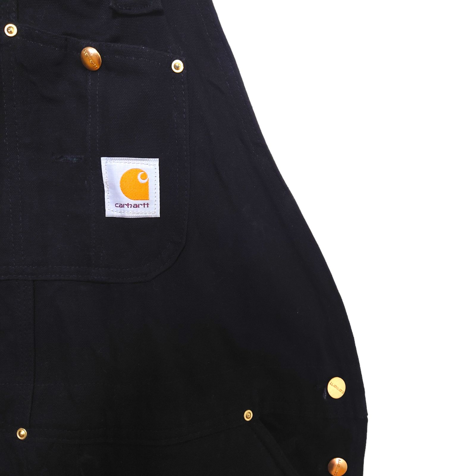 Carhartt】ダブルニーダック オーバーオール ブラック S-696