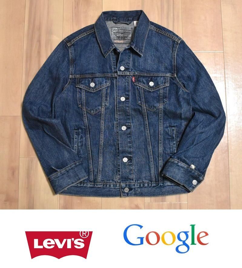 新品 リーバイス × google ジャガード デニム トラッカー