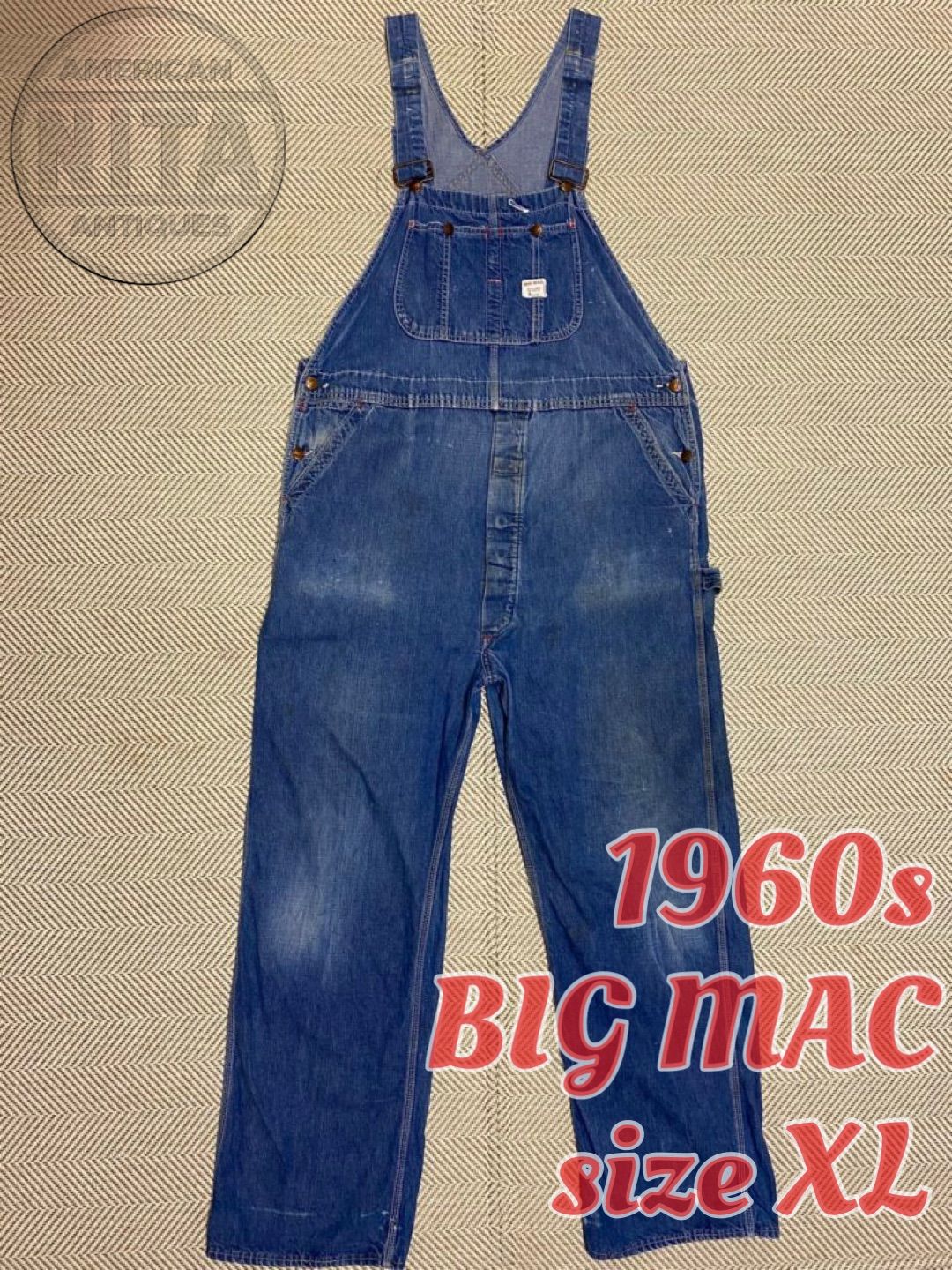 楽ギフ_のし宛書】 MAC BIG 1960s オーバーオール ビンテージ