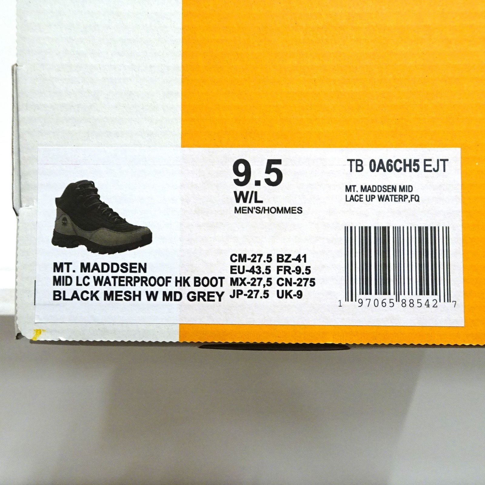 美品】Timberland MT. MADDSEN MID LC WATERPROOF HK BOOT