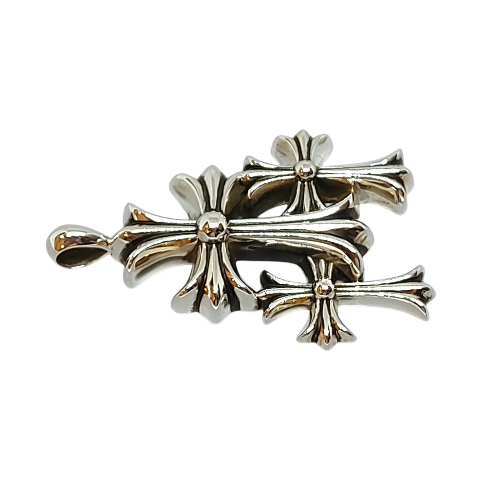 クロムハーツ　スモールトリプルクロス CHROME HEARTS クロムハーツ トリプルCHクロス スモール PAVE