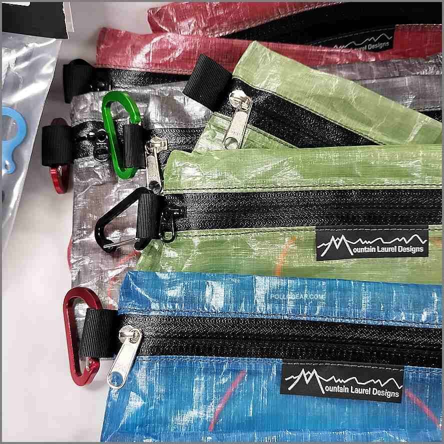 定番アウトドアカラー緑　　DCF POUCHES　Mountain Laurel Mountain Laurel Designs / CUBEN DCF ZIP POUCHES