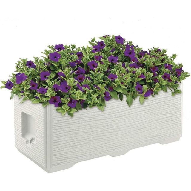 リッチェル タウンプランターWS 100型 くしびき サンドグレー 大容量 底面給水機能付き