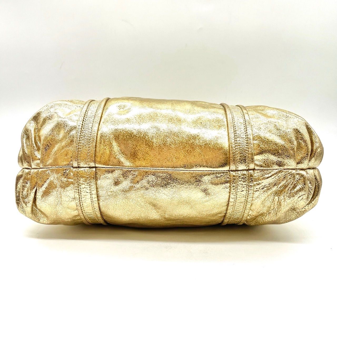 ✨良品✨ COACH コーチ poppy ポピー トートバッグ レザー 革 ゴールド