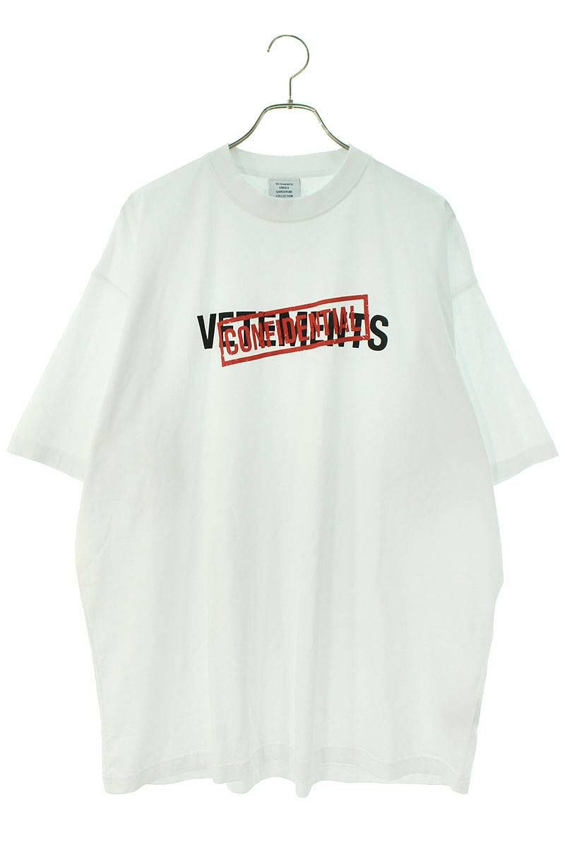 VETEMENTS ロゴプリントT シャツ XS早い物勝 - トップス