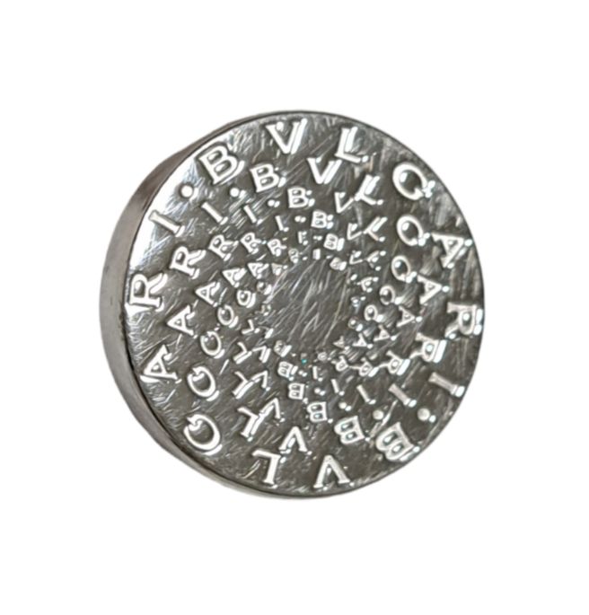 新品同様 ブルガリ カフス カフスボタン シルバー ロゴ トルネード  