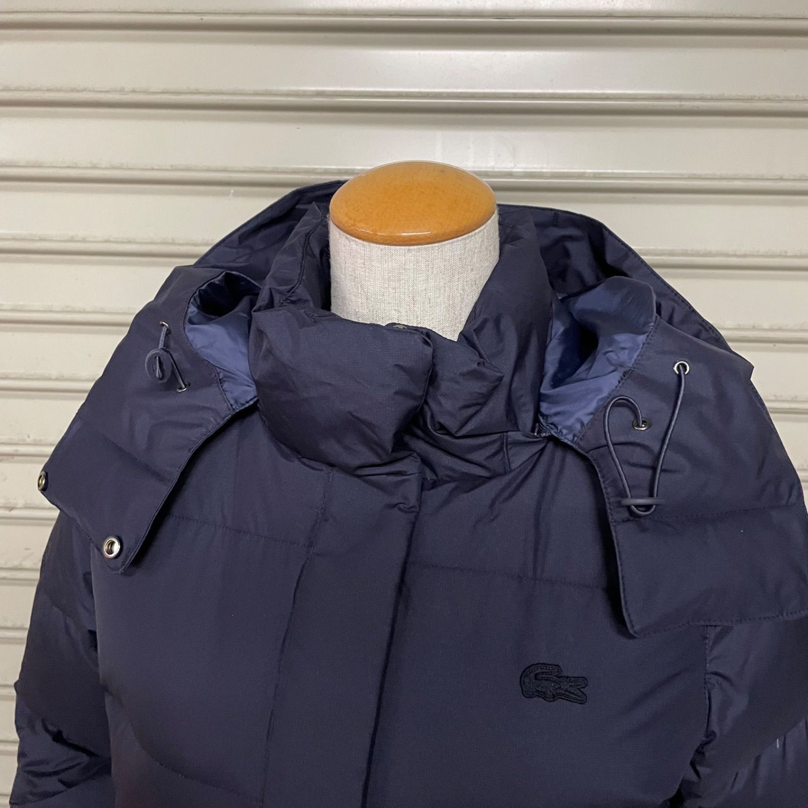 LACOSTE ラコステ ダウンコート ロング 立体フード ネイビー サイズ34 