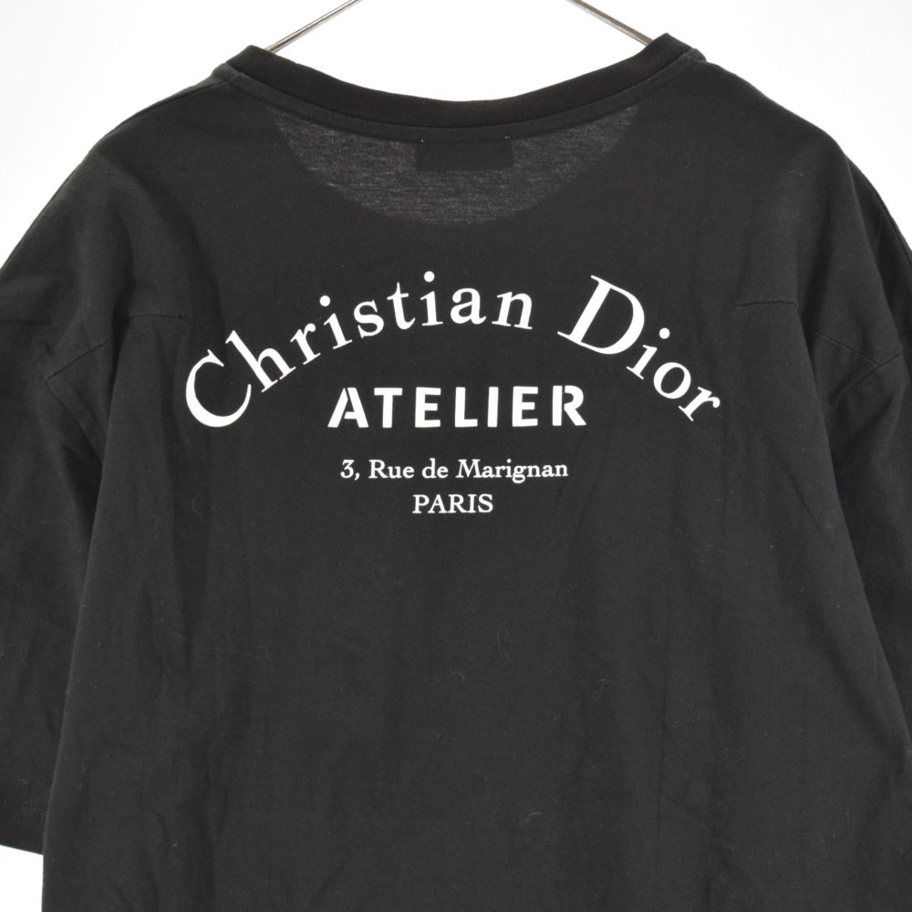 DIOR (ディオール) アトリエロゴプリントクルーネック半袖Tシャツ 863J621I0533 ブラック - メルカリ