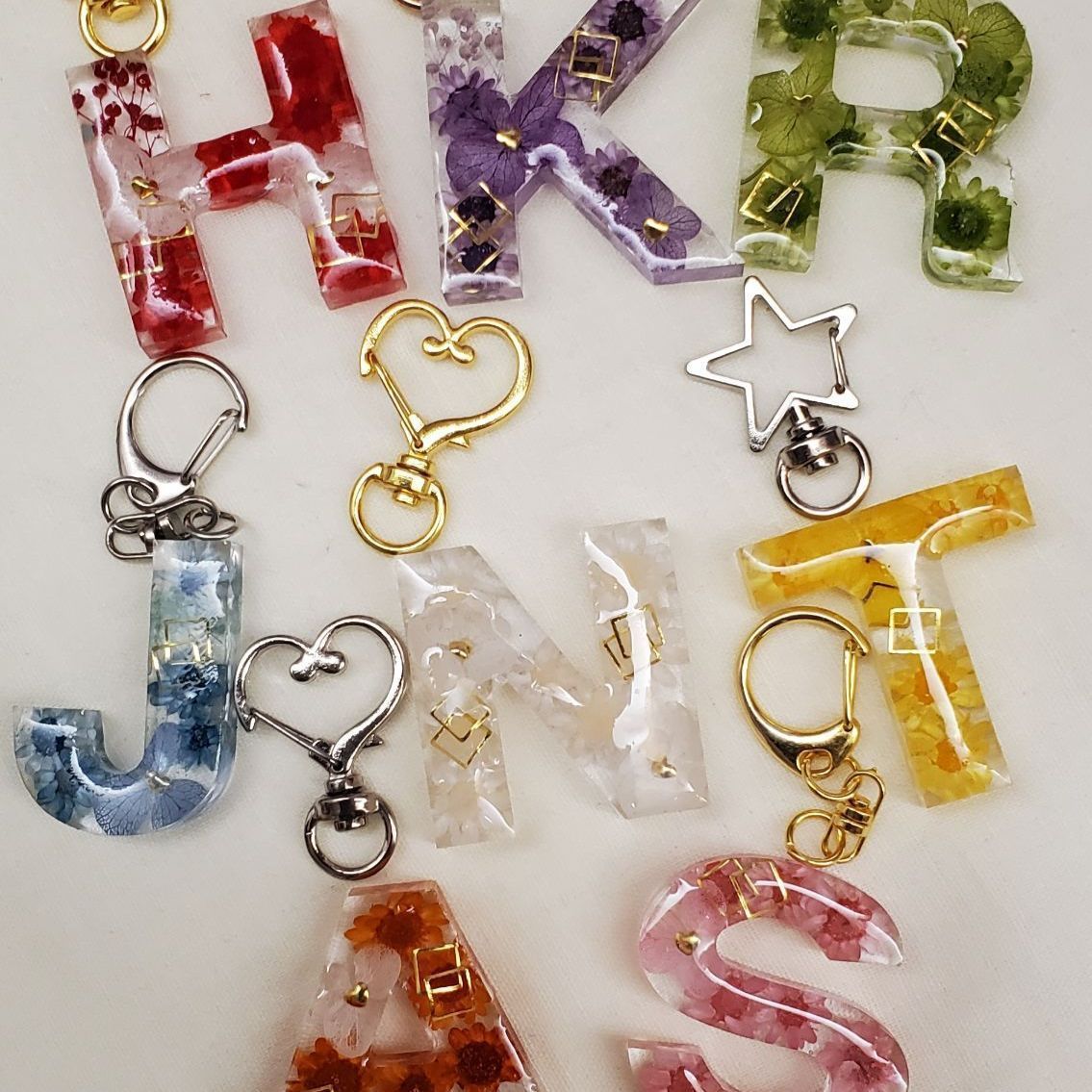 レジン オーダーメイド 文字入れキーホルダー ♡ままぷ ...