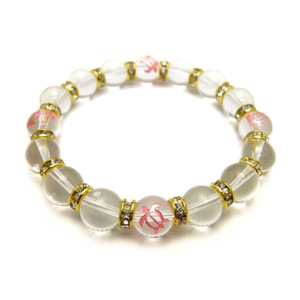 北投石 (ほくとうせき) 64面カット 4mm （金）メガネチェーン