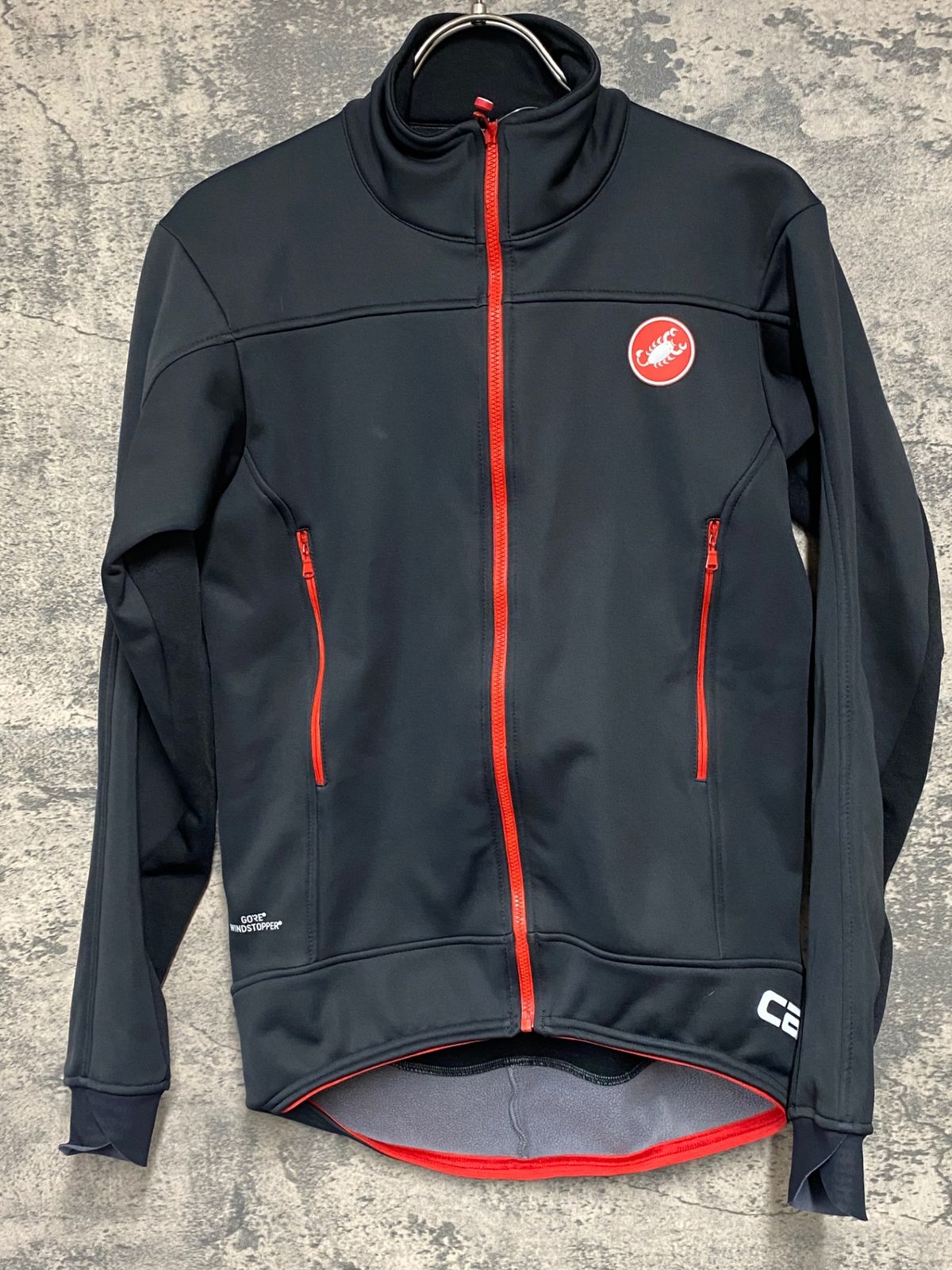JJ473 カステリ CASTELLI 長袖 サイクルジャケット 黒 S 裏起毛