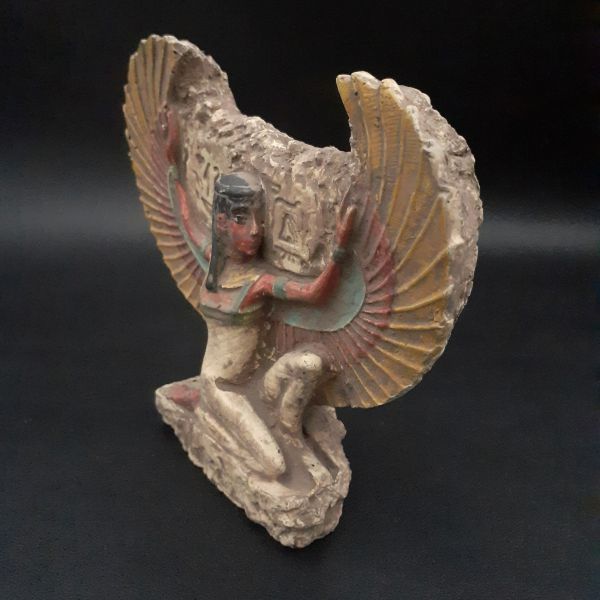 高品質】 動画あり【古代エジプト イシス】翼を広げる美しき女神 石像 