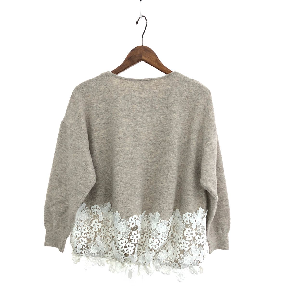 BEARDSLEY ビアズリー 裾レース カットソー ブラック BEARDSLEY t