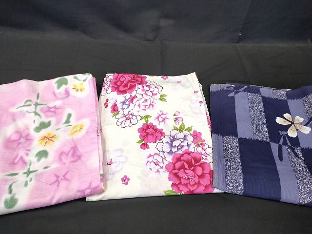 平和屋本店□浴衣 まとめて 45点 花柄 葡萄 朝顔 など 着用可能