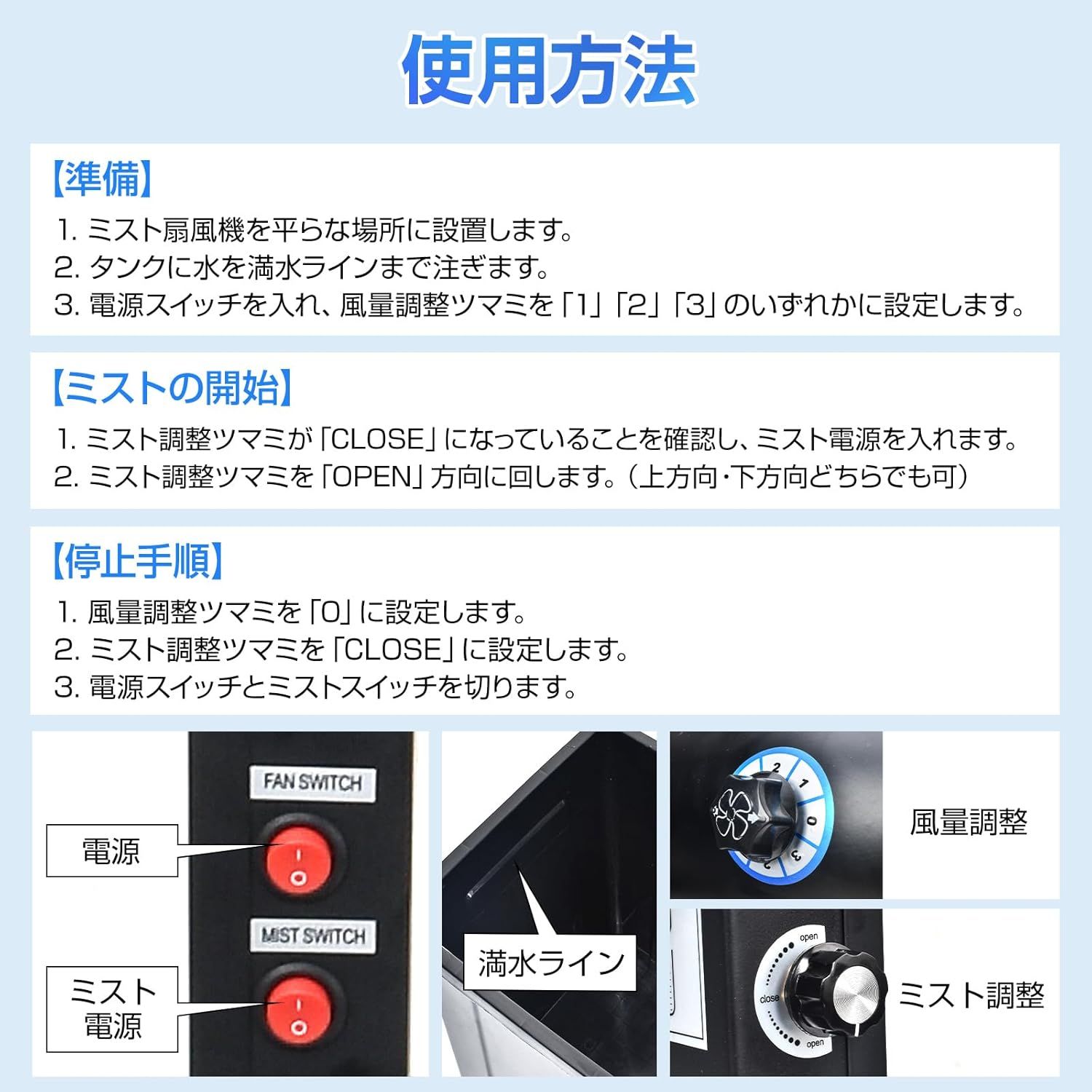 ミスト扇風機 大型