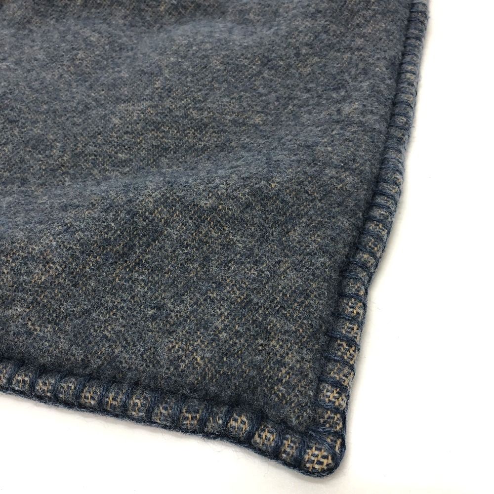 ルイヴィトン M70336 ロゴ クッションカバー ウール/カシミヤ ネイビー  