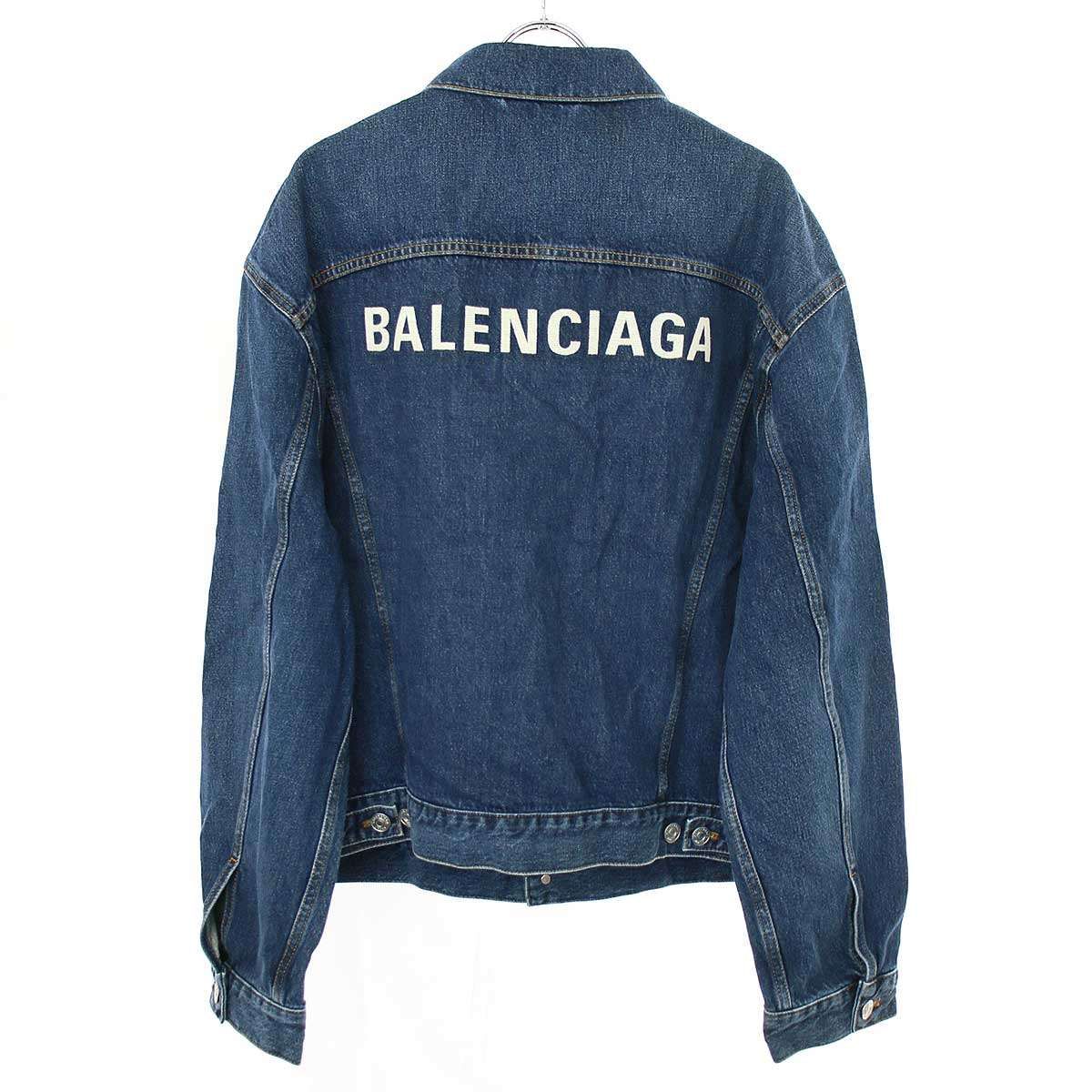 BALENCIAGA バレンシアガ 20AW エンブロイダリーロゴ デニムジャケット 643804 TDW14 インディゴ 50 - メルカリ