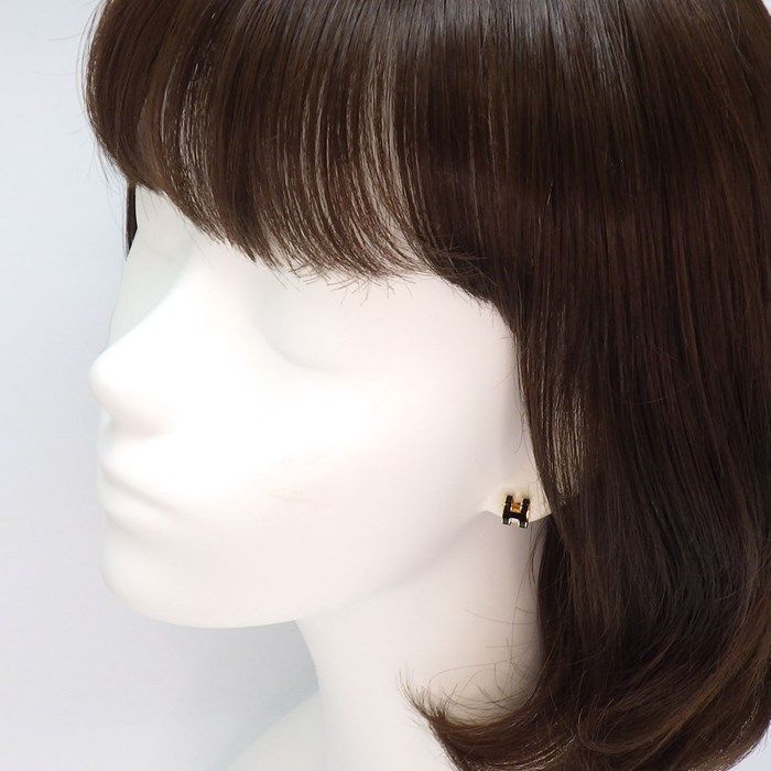 【新品未使用】HERMES/エルメス/ポップHミニ/ピアス/黒/ノワール ポップH ミニ ピアス ノワール ブラック 黒[H608002FP 03] Pop H