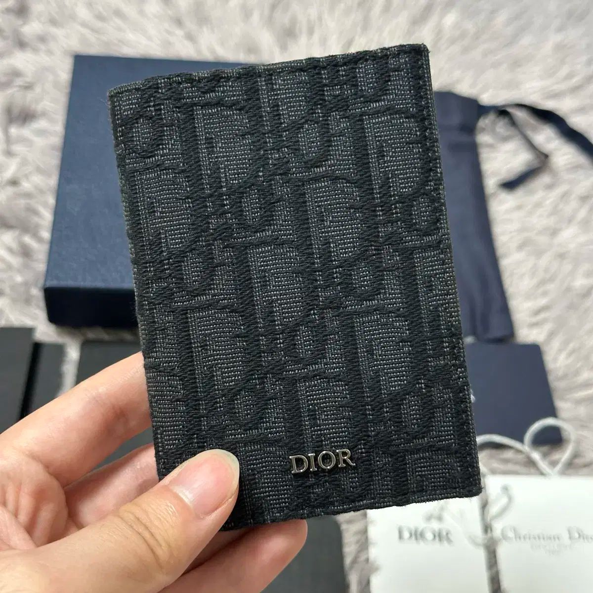 フル構成} Dior(ディオール) オブリーク 長財布 ブラック 純正品/フル
