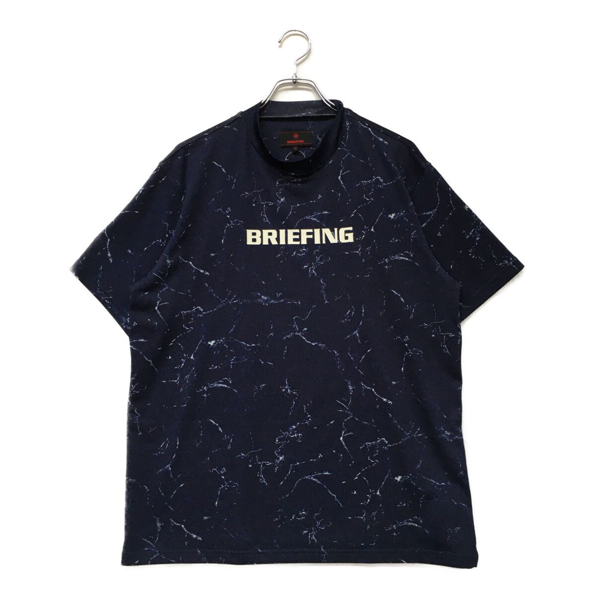 BRIEFING - coco 中古 ブリーフィング BRIEFING メンズ 半袖シャツ M 紺系 ネイビー モックネック タイダイ柄 中古 メンズ ブリーフィング BRIEFING 半袖シャツ M 紺系