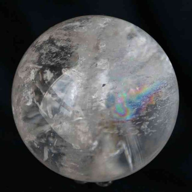 M-12虹入り水晶スフィア アイリスクォーツ 天然石 クリスタル