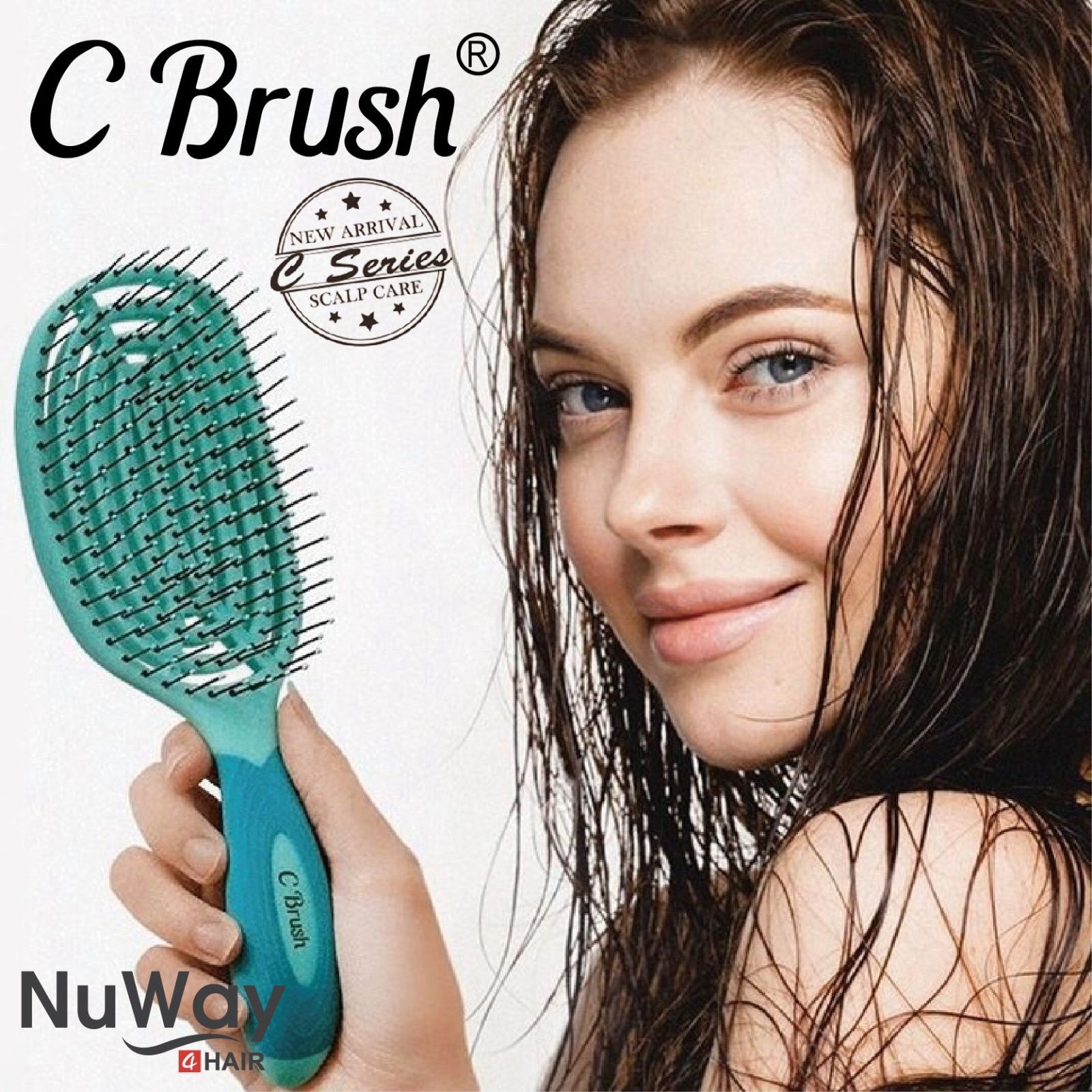 Nuway Brush DoubleCパープル、ブルー２本セット - ヘアブラシ・コーム