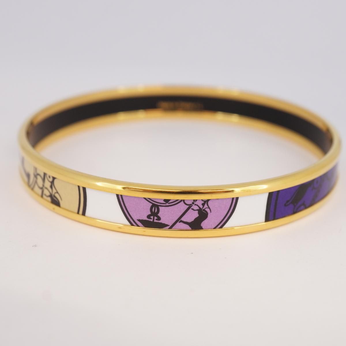 【綺麗★】HERMES エルメス エマイユPM バングル マルチカラー レディース 4job794エルメス バングル⁄エマイユPM⁄GPメッキ⁄ゴールド⁄マルチ