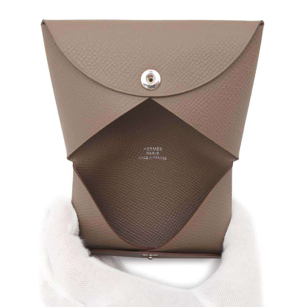 HERMES エルメス カルヴィ エトゥープ カードケース 名刺入れ パス