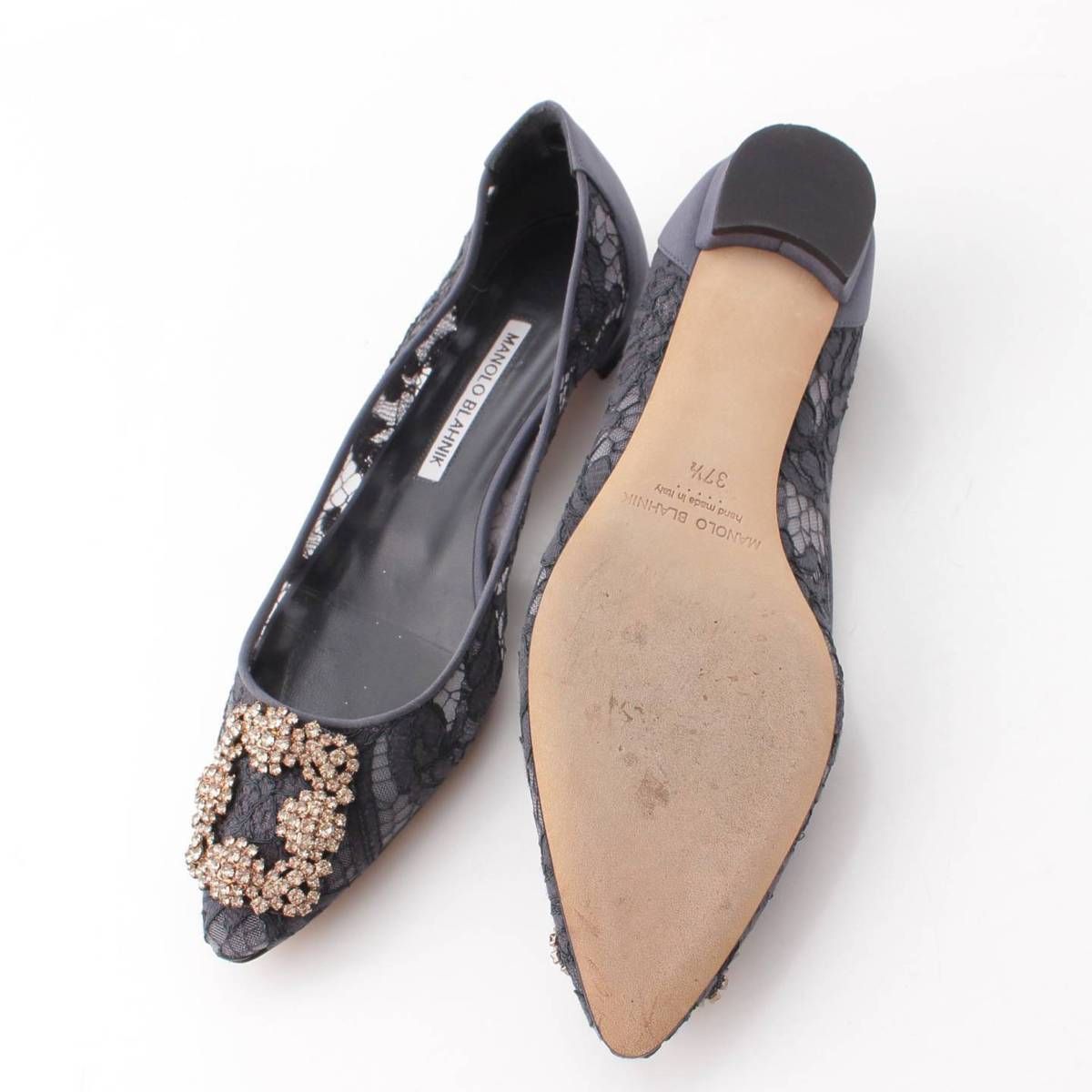 MANOLO BLAHNIK マノロブラニク ハンギシフラットレースドット 37 | www.tdmlogistica.com.br