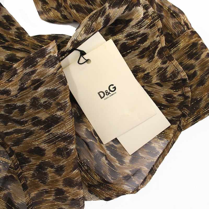 D&G ドルチェアンドガッバーナ　レオパード　ヒョウ柄 長袖　シアー　シャツ ディー&ジー ドルガバ ドルチェ&ガッバーナ D&G シアー シャツ
