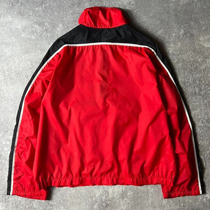 70s 80s USA製 NIKE オレンジタグ ハーフジップ プルオーバー ナイロン 