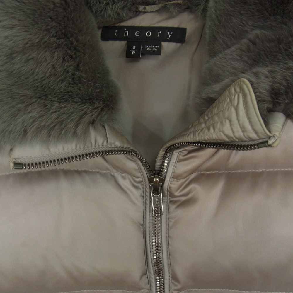 theory セオリー ラビットファー付き 高級ダウンコート theory