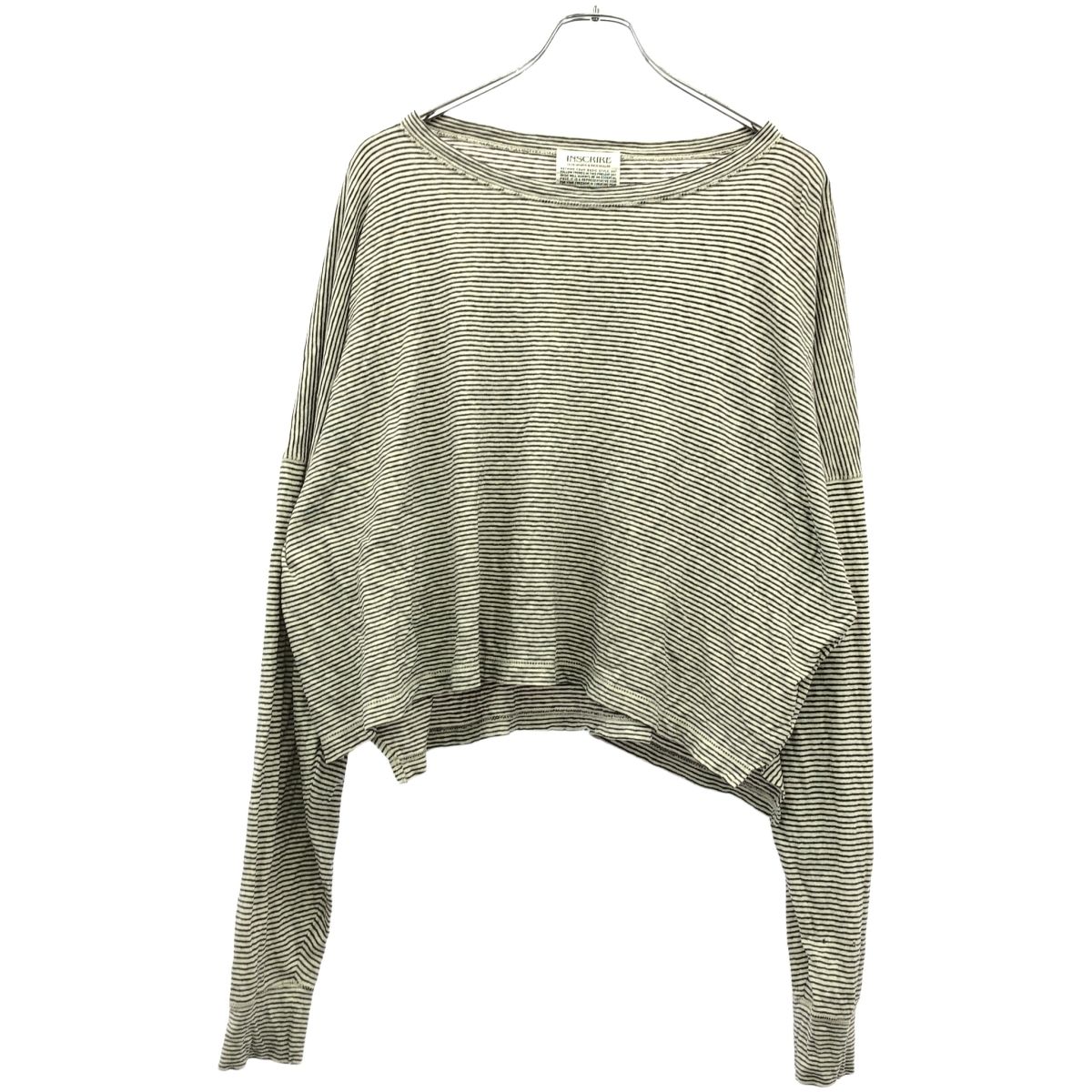 INSCRIRE - INSCRIRE アンスクリア 21SS ボーダーカットソー I21SS-BC7B ホワイト M INSCRIRE アンスクリア 21SS ボーダーカットソー I21SS-BC7B