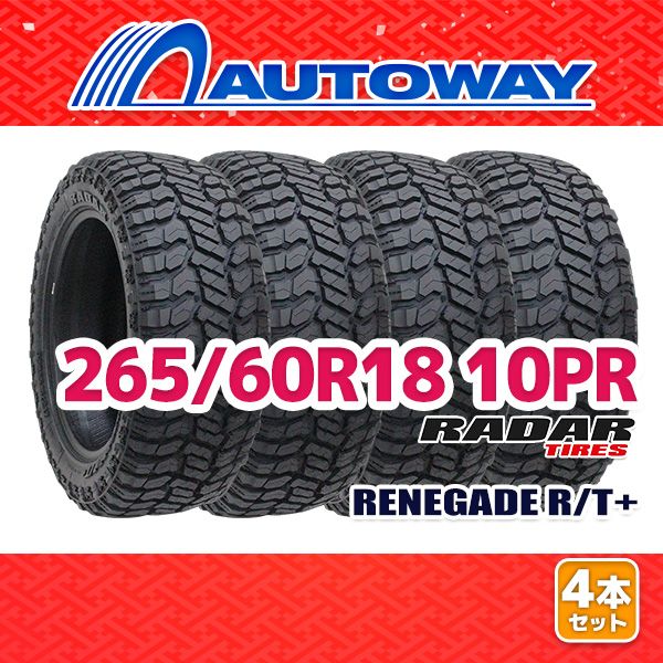 AUTOWAY 265 60R18 サマータイヤ Radar RENEGADE R T 18インチ 4本セット 夏タイヤ オートウェイ