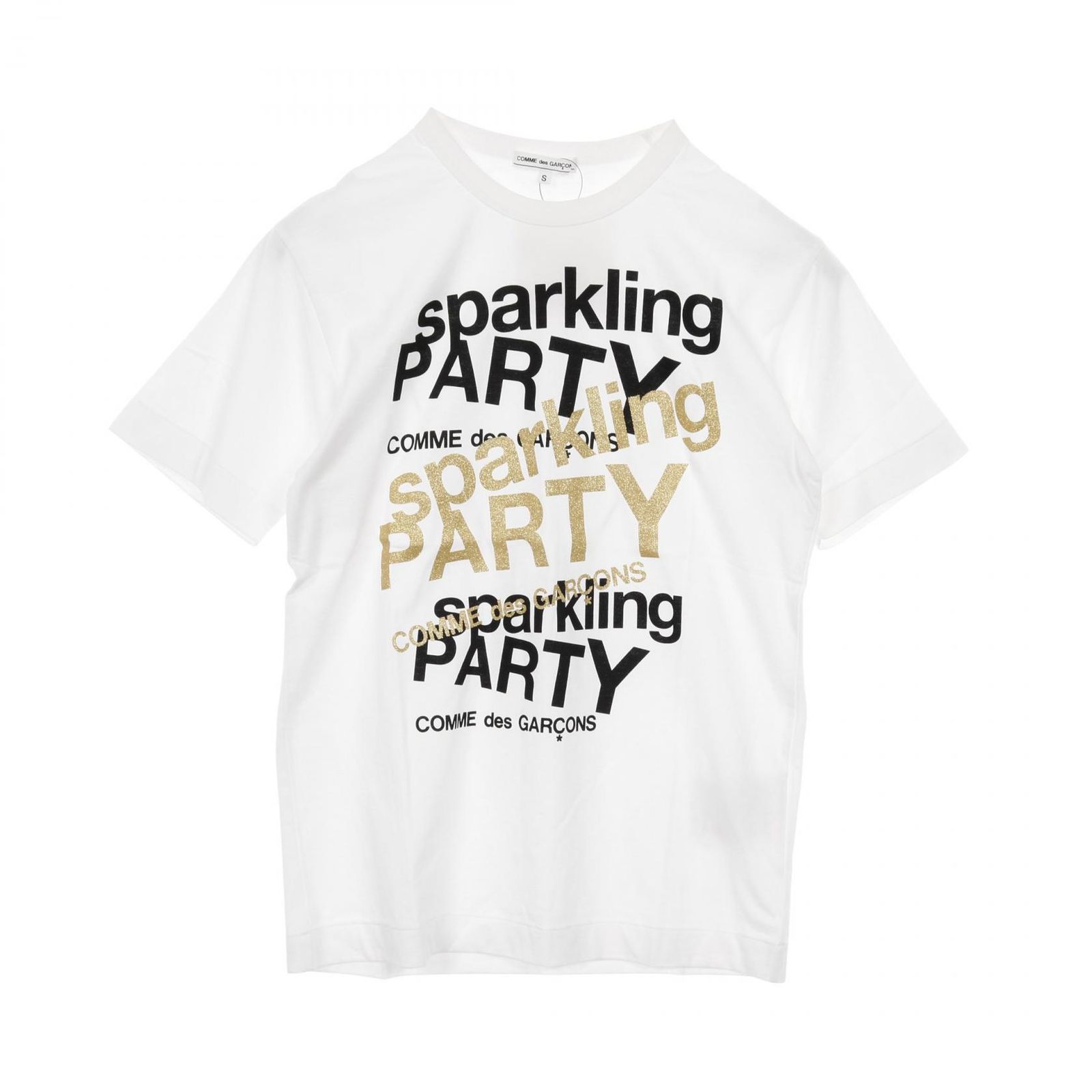 コムデギャルソン　ロゴ Tシャツ　BUTTON PARTY コムデギャルソン COMME des GARCONS カットソー sparkling