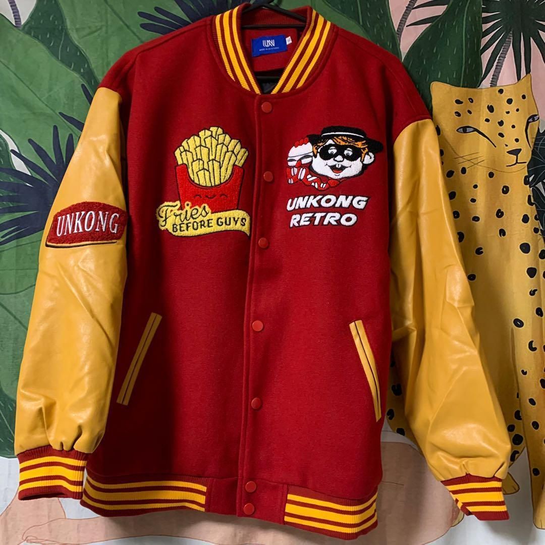 マック スタジャン ブルゾン DOPE 個性的 レッド 赤 ジャケット - メルカリ 