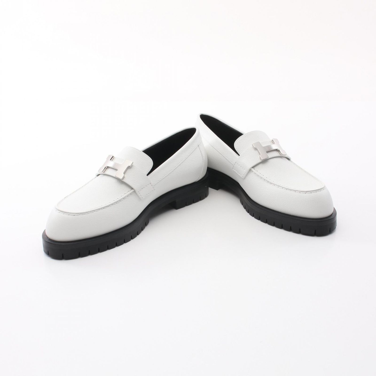 Hermes エルメス ローファー フォーブル ホワイトモカシン フォーブル