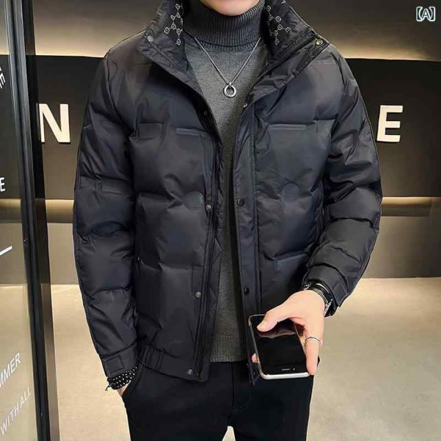 [XL]春 コーデ メンズ 用 服 シンプル ファッション オシャレ 大人 かっこいい 大きいサイズ ストリート 紳士服 ダウン ジャケット スタンドカラー 服 