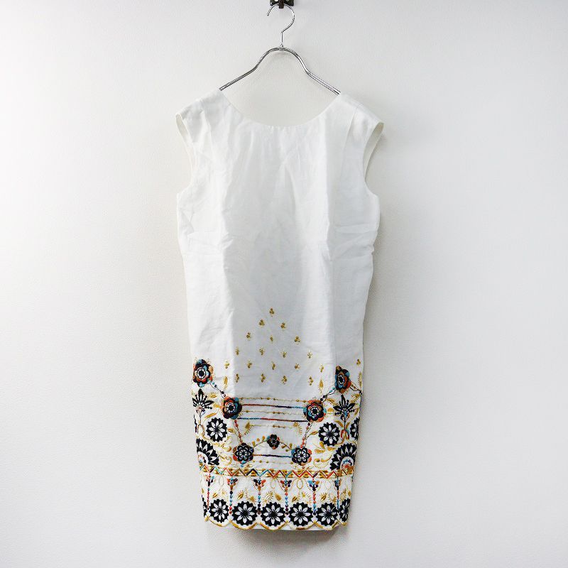 グレースコンチネンタル GRACE CONTINENTAL リネン 刺繍 ノースリーブ グレースコンチネンタル GRACE CONTINENTAL リネン 刺繍 ノースリーブ