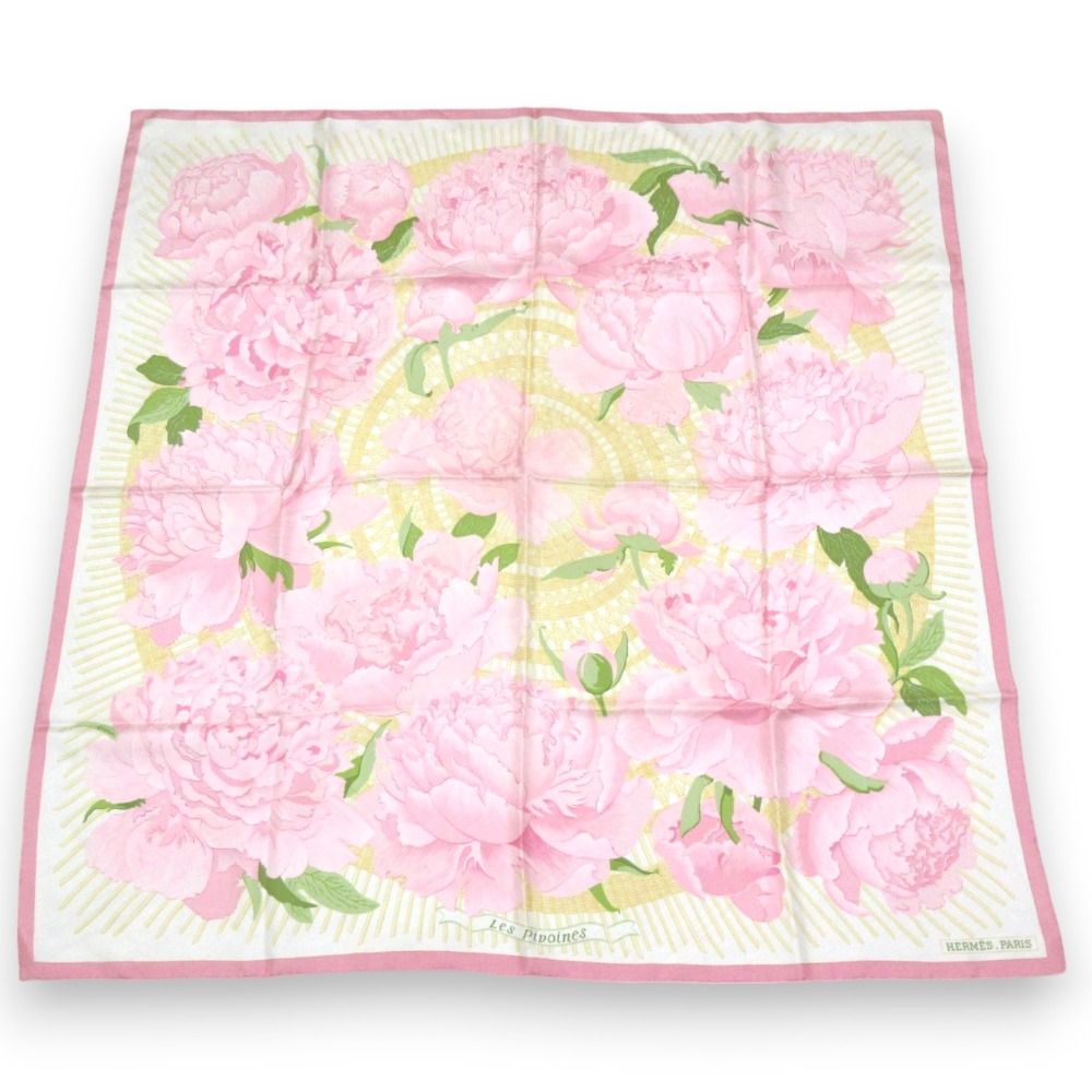美品メルメス大版カレLes pivoines 美品メルメス大版カレLes pivoines