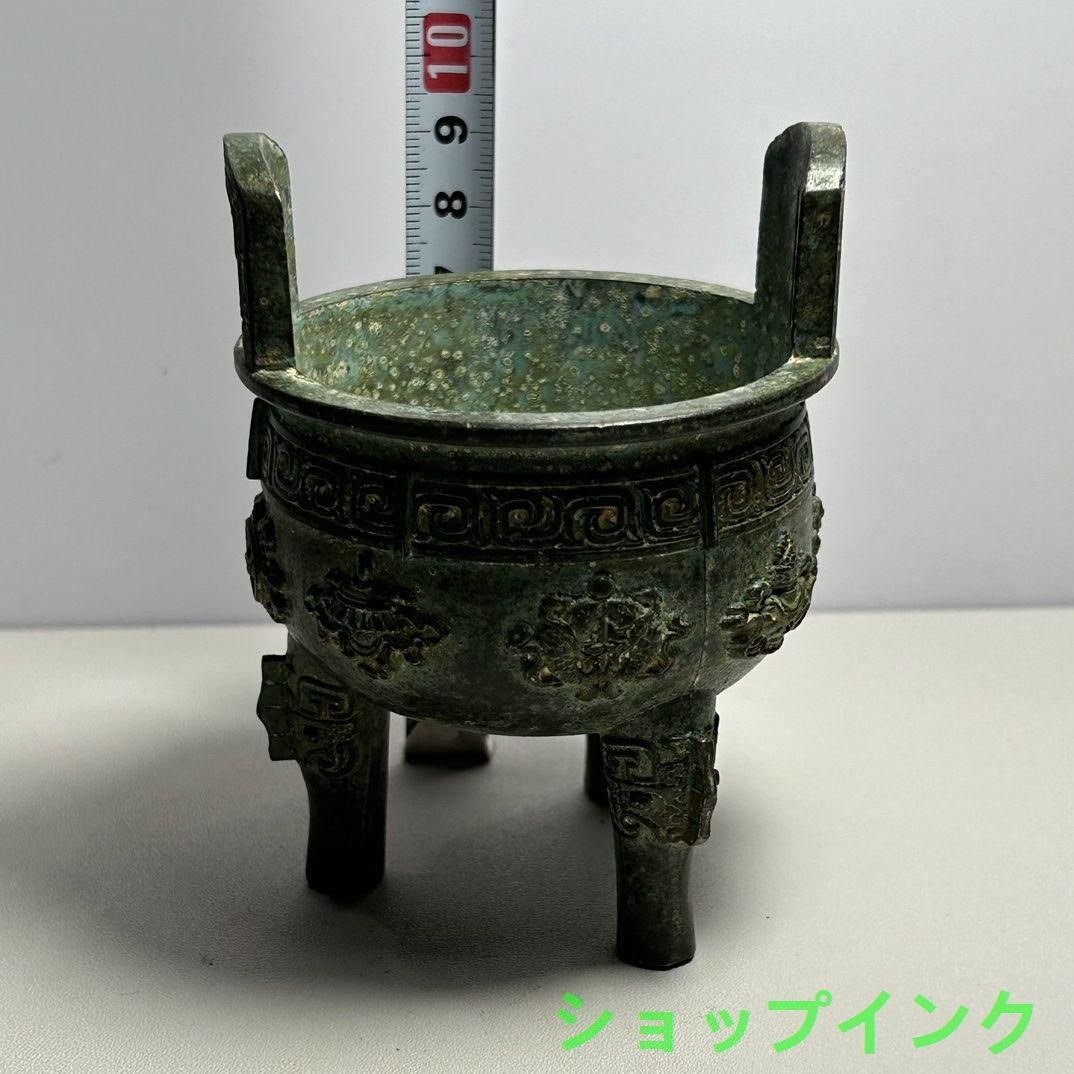 銅器 香炉 三足鼎 焼香炉 線香炉 装飾品 現代工芸品 置物 - メルカリ