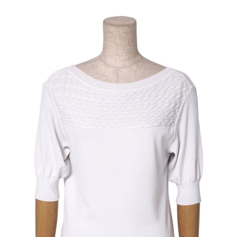 フォクシー FOXEY トップス 半袖セーター サイズ38 M ダークブラウン レディース 美品 フォクシーFOXEY半袖ニットパーカー38ルネセルフォードスナイデル